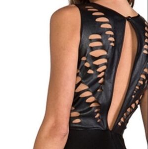 Sexy Keepsake The Label poly/neoprene black mini dress size medium